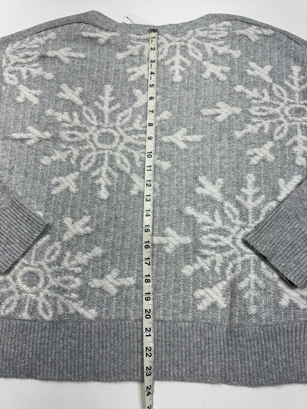 NWT Talbots Bateau Neck Sparkle Snowflake Sweater Womens Large - Picture 9 of 11